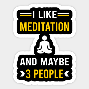 3 People Meditation Meditate Meditating Mindfulness Sticker